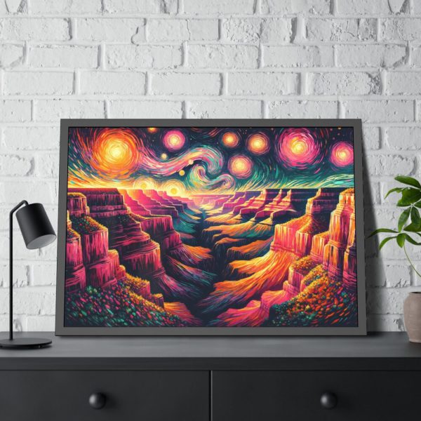 93855-7.jpg Grand Canyon Under Starry Night Framed Poster