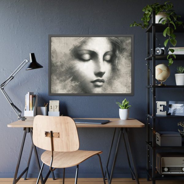93855-70.jpg Woman Inspired by Leonardo da Vinci Framed Poster