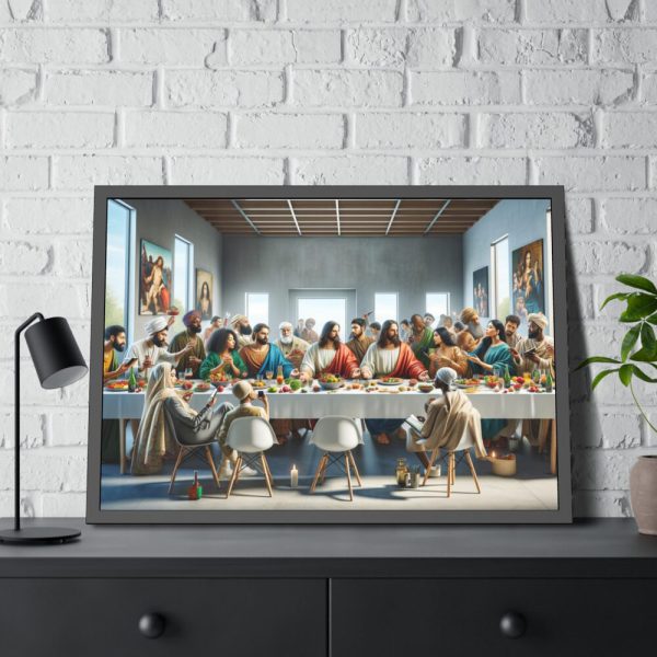 93855-87.jpg Modern Interpretation of Leonardo da Vinci's The Last Supper Framed Poster