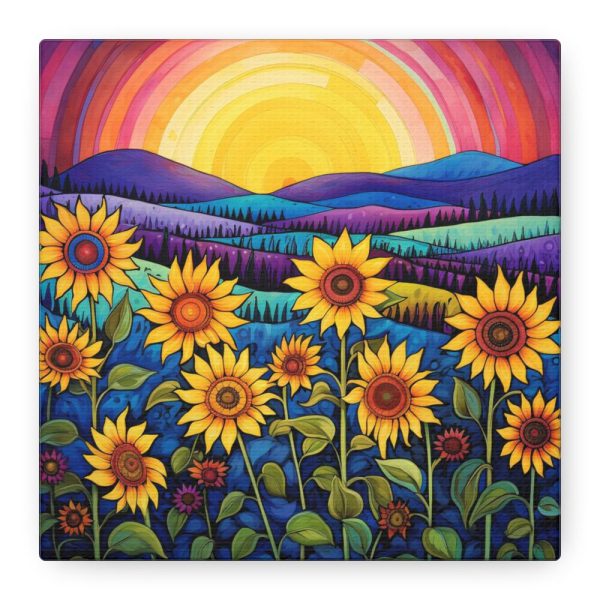 101418.jpg Whimsical Sunflower Field Art Standard Canvas