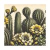 101419-101.jpg Vintage-Style Illustration of Cacti With Yellow Flowers Standard Canvas