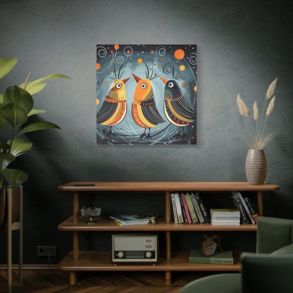 Three Cute Bird Characters I Standard Canvas