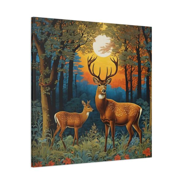 101419-140.jpg Deer and Deer in the Forest Standard Canvas