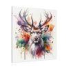 101419-155.jpg Deer With Vivid Burst of Colors Standard Canvas