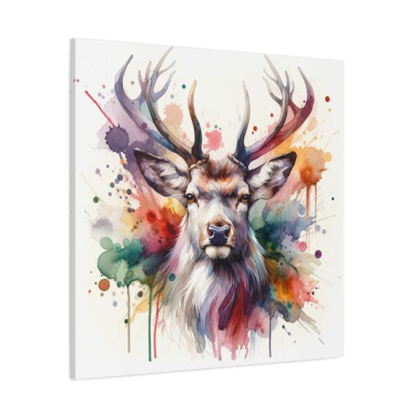 101419-155.jpg Deer With Vivid Burst of Colors Standard Canvas