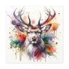 101419-156.jpg Deer With Vivid Burst of Colors Standard Canvas