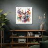 101419-159.jpg Deer With Vivid Burst of Colors Standard Canvas