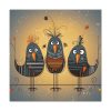 Three Cute Bird Characters II Standard Canvas