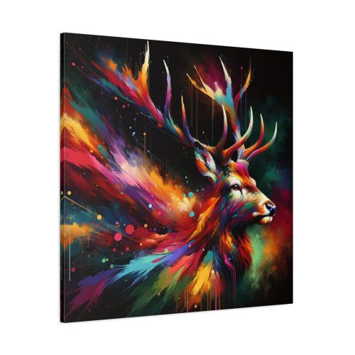 101419-165.jpg Majestic Stag With a Rich, Colorful Palette Standard Canvas