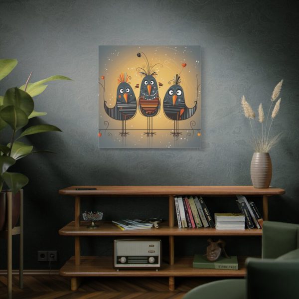 Three Cute Bird Characters II Standard Canvas