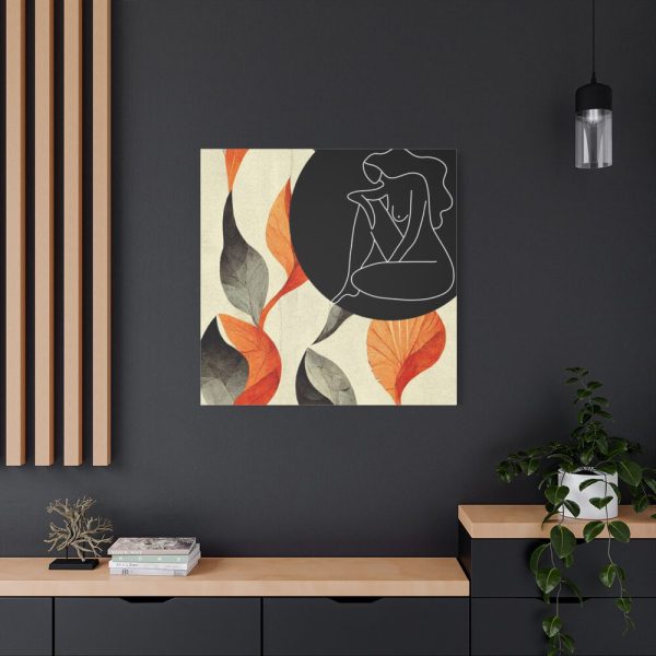 101419-28.jpg Boho Leaves Abstract Woman Standard Canvas