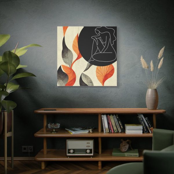 101419-29.jpg Boho Leaves Abstract Woman Standard Canvas