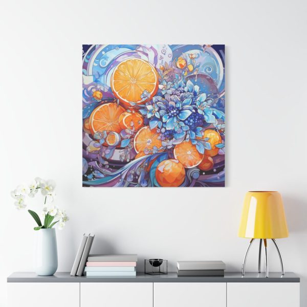 101419-47.jpg Orange Slices and Orange and Purple Dots Standard Canvas