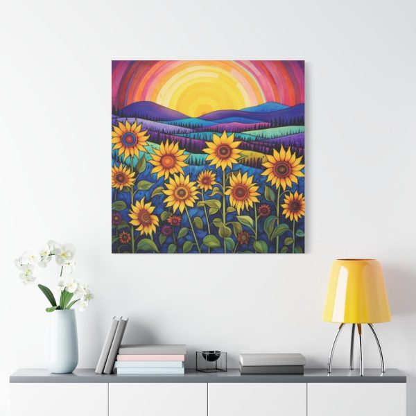 101419-77.jpg Whimsical Sunflower Field Art Standard Canvas