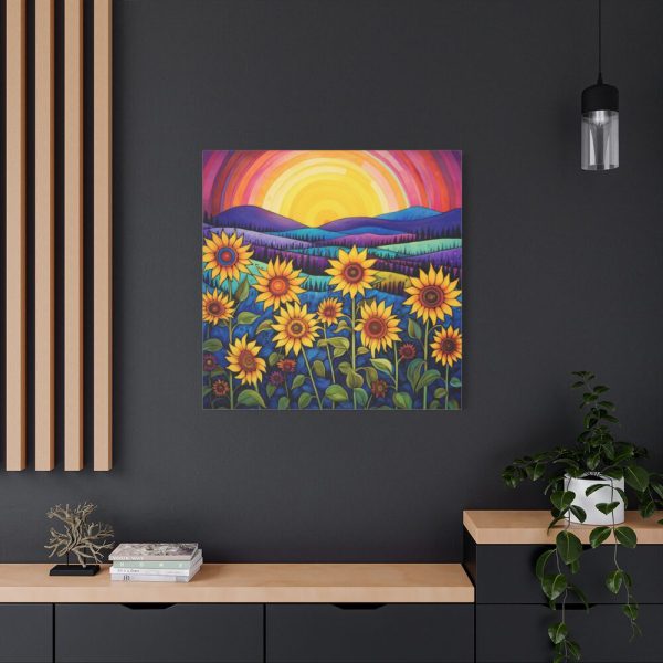 101419-78.jpg Whimsical Sunflower Field Art Standard Canvas