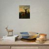 101855-3.jpg Deer in Forest Landscape Poster