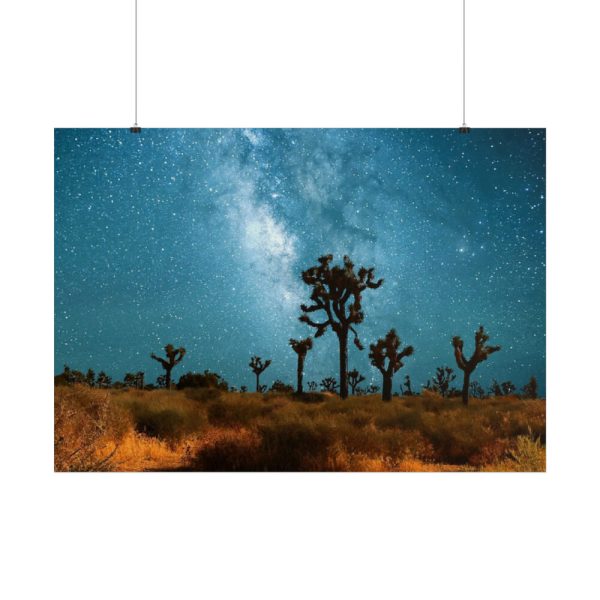 101875-166.jpg Starry Sky Night With Cactus Poster