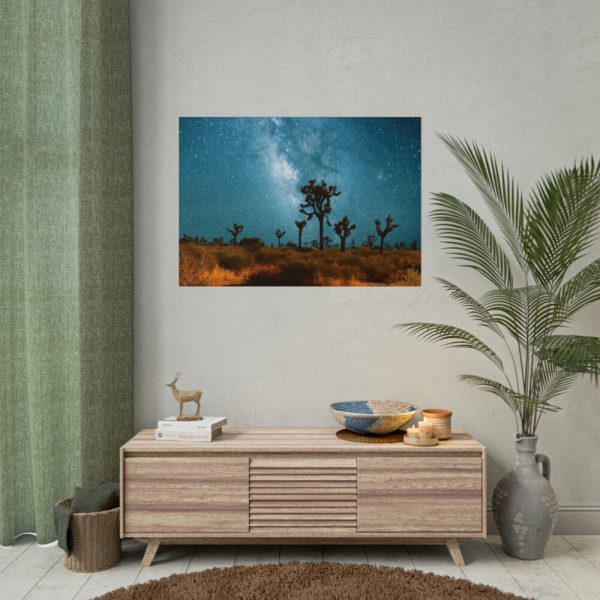 101875-168.jpg Starry Sky Night With Cactus Poster