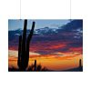 Cactus Sunrise Desert Poster
