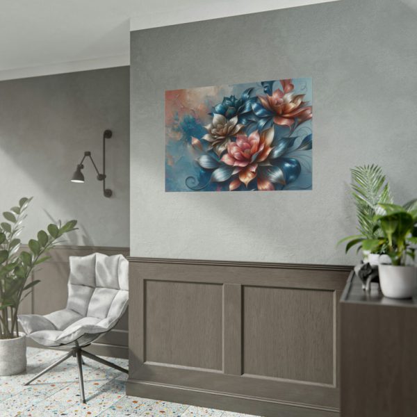 101875-199.jpg Vibrant Golden Flowers With a Glossy Metallic Finish Poster