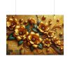 101875-201.jpg Vibrant orange Flowers Arranged in a Vase Poster