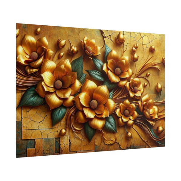 101875-202.jpg Vibrant orange Flowers Arranged in a Vase Poster