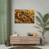 101875-203.jpg Vibrant orange Flowers Arranged in a Vase Poster