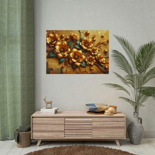 101875-203.jpg Vibrant orange Flowers Arranged in a Vase Poster