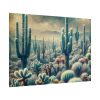 101875-217.jpg Vintage Art Painting of Colder Cactus Desert Landscape Poster