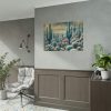 101875-219.jpg Vintage Art Painting of Colder Cactus Desert Landscape Poster
