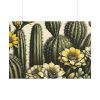 101875-221.jpg Vintage-Style Illustration of Cacti With Yellow Flowers Poster