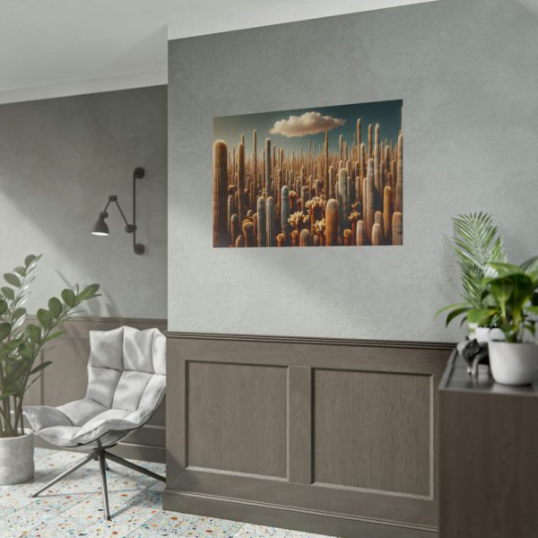 101875-234.jpg Forest of Tall Cactus Plants Poster