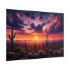 101875-237.jpg Cacti and Red Sky in Desert Poster
