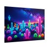 101875-242.jpg Multicolor Bioluminescent Neon Cacti in Desert Poster