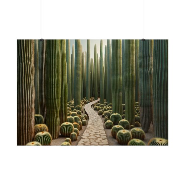 101875-251.jpg Walkway Meandering Through a Forest of Organ Pipe Cactus Poster