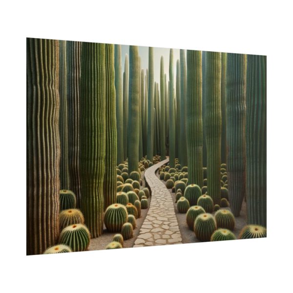 101875-252.jpg Walkway Meandering Through a Forest of Organ Pipe Cactus Poster