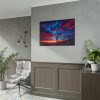 Blue Hour in the Desert With a Saguaro Cactus Silhouette Poster