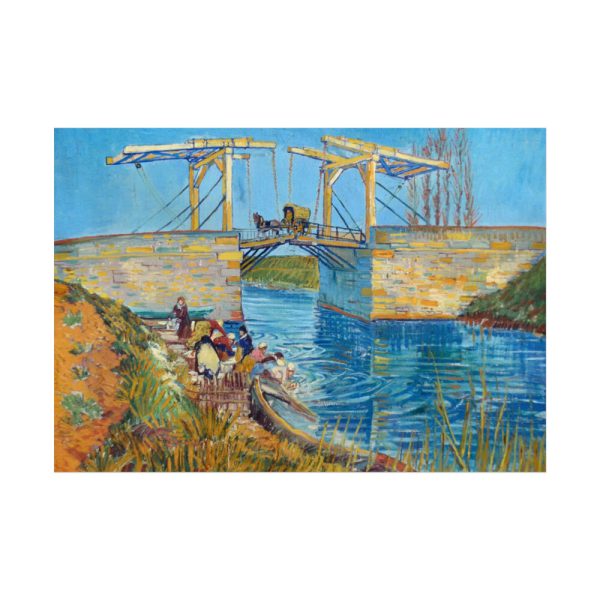 101875-295.jpg Vincent van Gogh's The Langlois Bridge at Arles with Women Washing Poster
