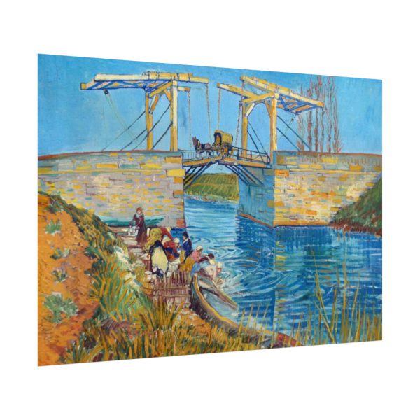 101875-297.jpg Vincent van Gogh's The Langlois Bridge at Arles with Women Washing Poster