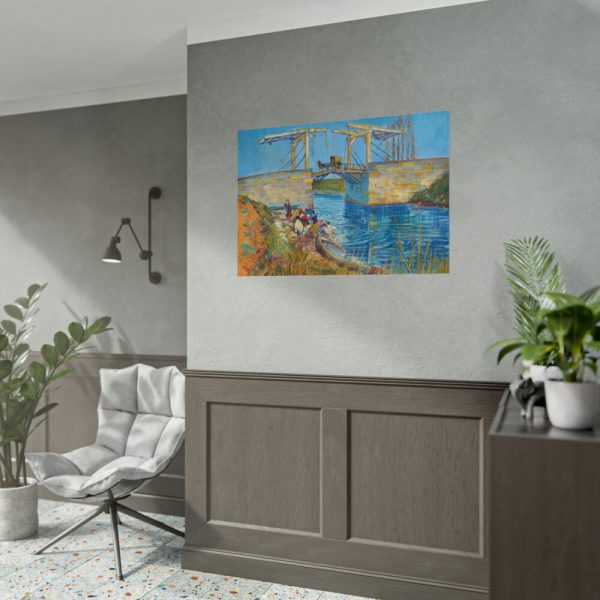 101875-299.jpg Vincent van Gogh's The Langlois Bridge at Arles with Women Washing Poster