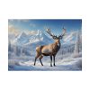 101875-335.jpg Deer Stands in the Snow Poster