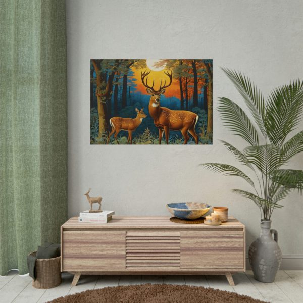 101875-343.jpg Deer and Deer in the Forest Poster