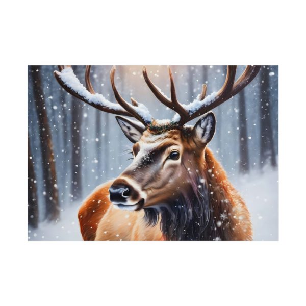 101875-345.jpg Deer Christmas Winter Forest Poster