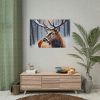 101875-348.jpg Deer Christmas Winter Forest Poster