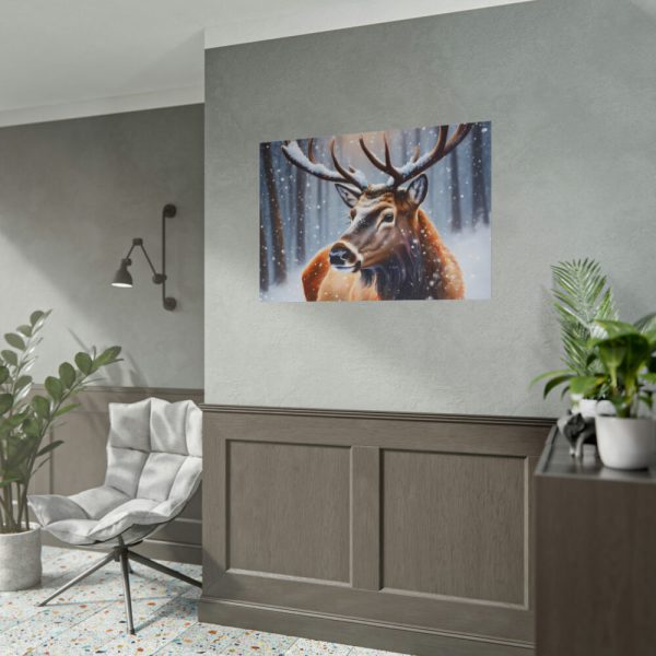 101875-349.jpg Deer Christmas Winter Forest Poster