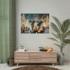 101875-358.jpg Two Reindeer Amid the Magical Glow of a Wintery Poster