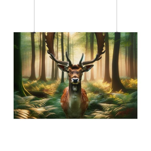 101875-361.jpg Deer in Forest Poster