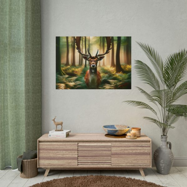 101875-363.jpg Deer in Forest Poster