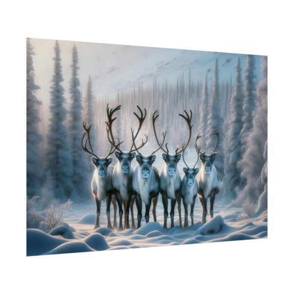 101875-372.jpg Six Reindeer in Foreground Poster
