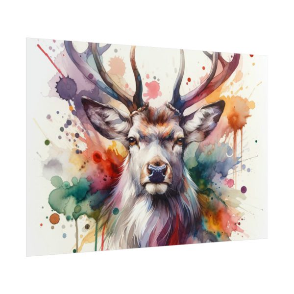 101875-382.jpg Deer With Vivid Burst of Colors Poster